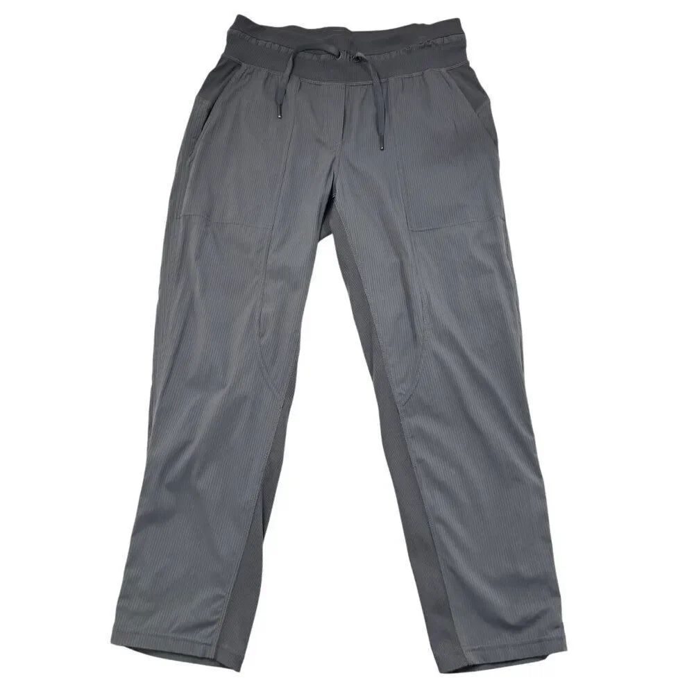 Lululemon Studio Crop 25" Inseam Cinch Hems Titanium Grey Size 6